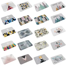 Геометрический Рисунок дверной коврик анти-скольжения Мат из мягкой фланели полас, Гостиная коврик у входной двери в продаже