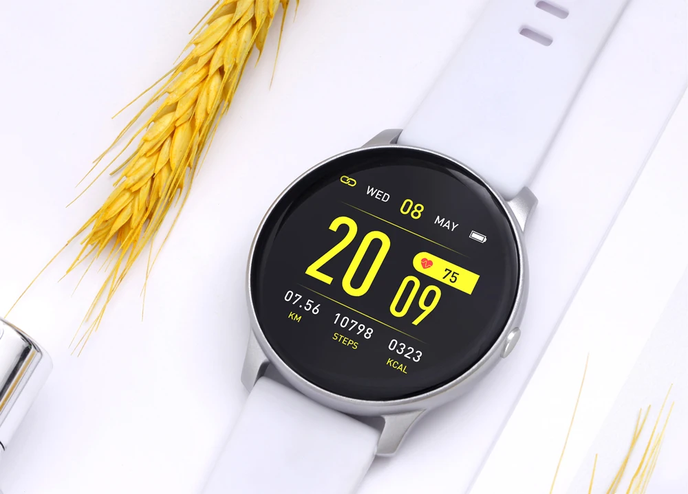 KW19 Смарт часы для женщин монитор сердечного ритма IP67 Водонепроницаемый для мужчин крови кислородом спортивные часы фитнес-трекер для Android IOS