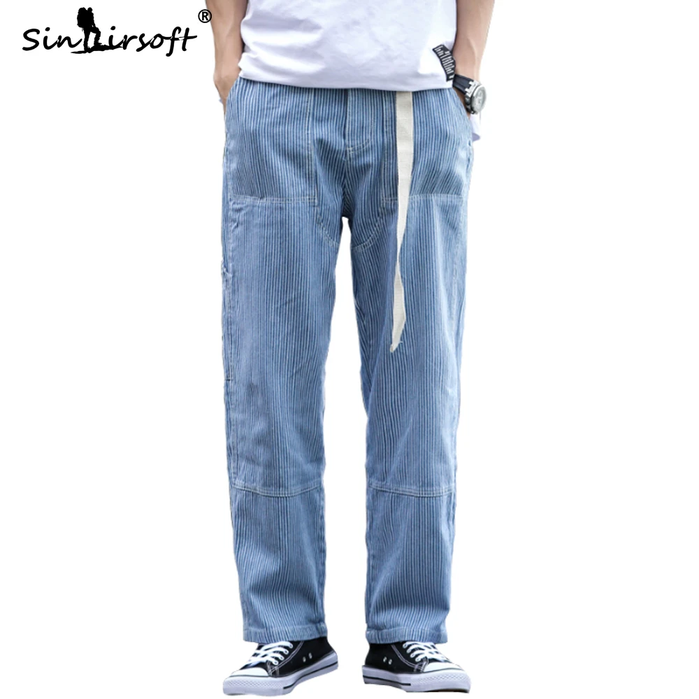

High Street Men's Linen Ankle-Length Wide Leg Pants Loose Male Belted Casual Boyfriend Style Autumn Fashion Trousers S-2XL New