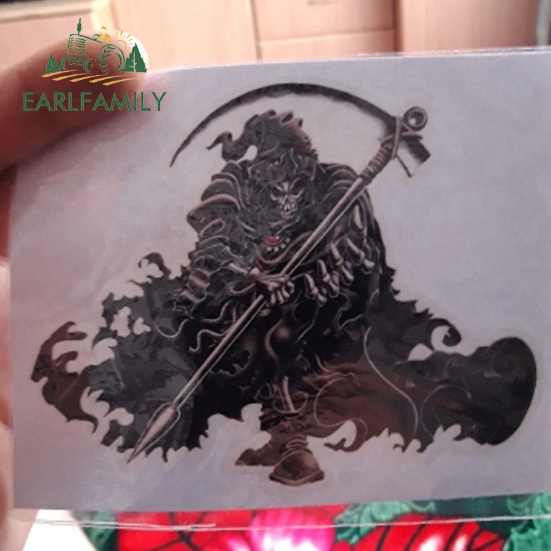EARLFAMILY 13 см x 10 1 череп мрачного Жнеца для шлема наклейки забавные автомобильные