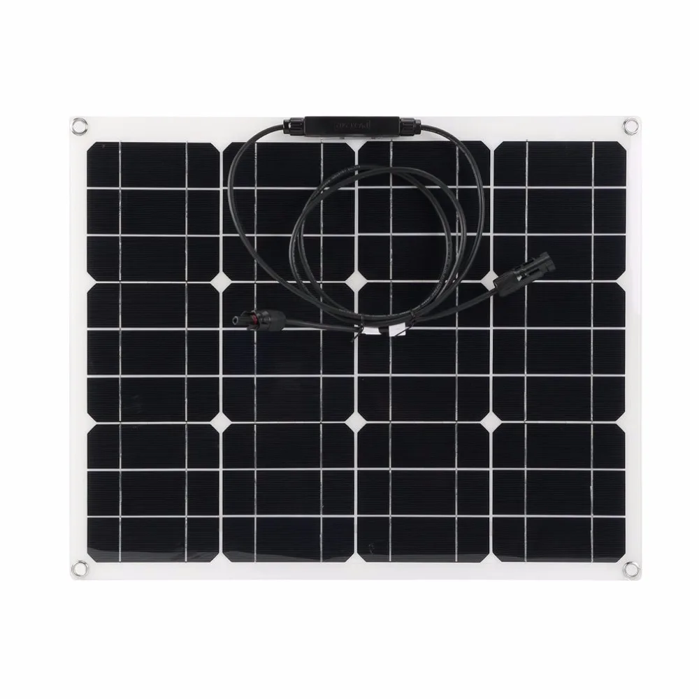 

40W Monocrystalline Flexible Solar Panel Module Outdoor Solar Charging Device Solar Power System For Off Grid RV Boat