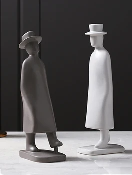 

Home Decoration Accessories Statues for Decoration British Style Character Abstract Sculpture Home Decor Resin Europe