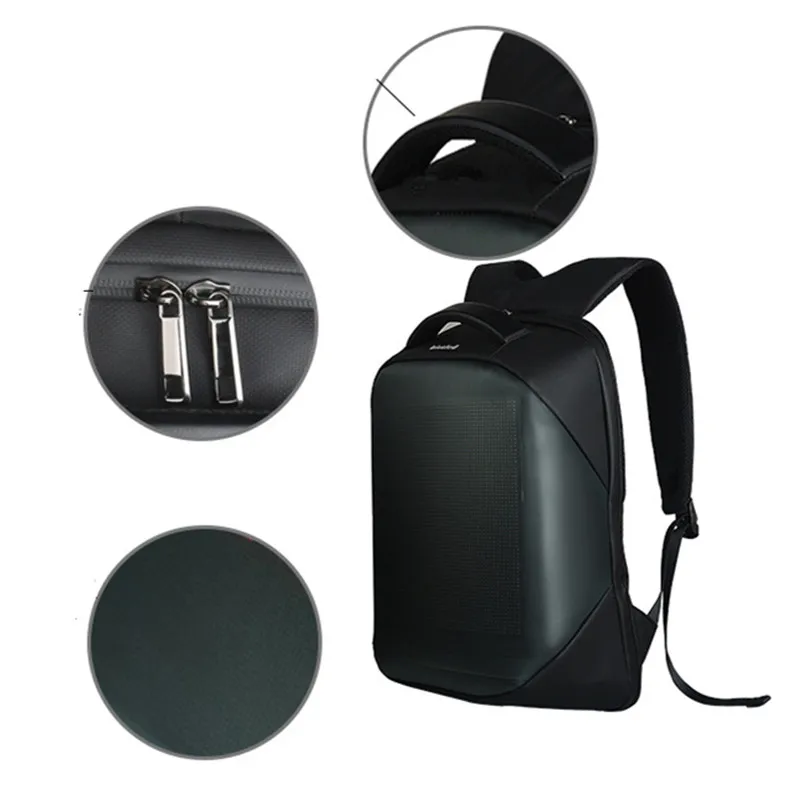  Newest Wifi Smart LED Backpack with Display Screen Waterproof led billboard bag for Walking Outdoor - 4000150320301
