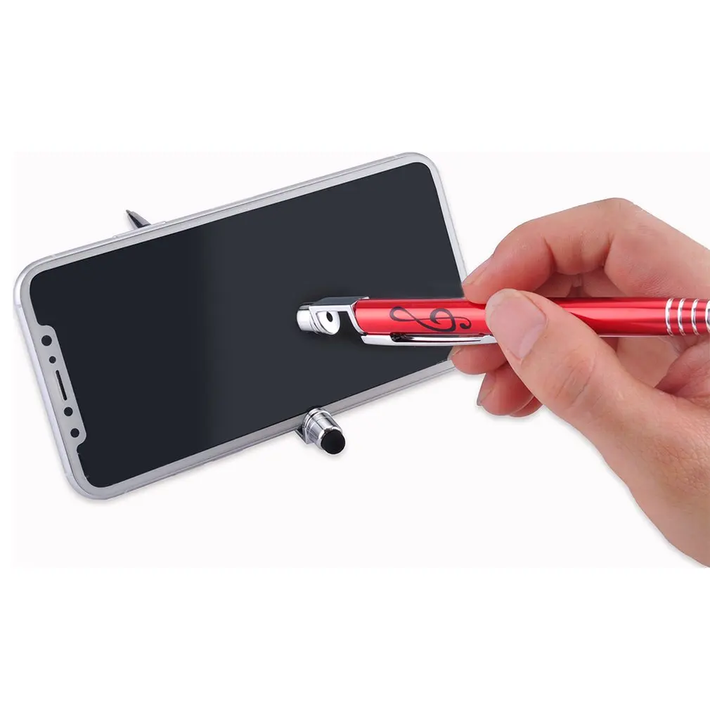 Multifunctional Dual Head Capacitive Touch Screen Pen Tool Tablet Mobile Phone Stand Holder Bracket Smartphone Stylus Pen Gift