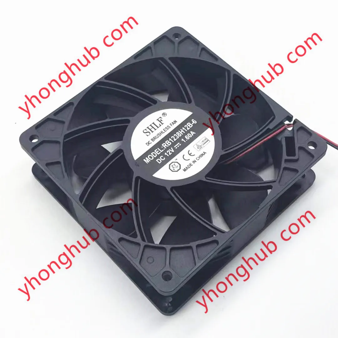 

SHLF RB1238H12B-6 DC 12V 1.60A 120x120x38 мм 2-проводной Вентилятор охлаждения сервера