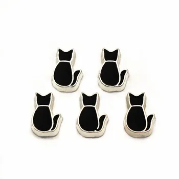 

Newest 12pcs/lot Charms cat Floating Charms for Floating Memory charms Lockets DIY Jewelry
