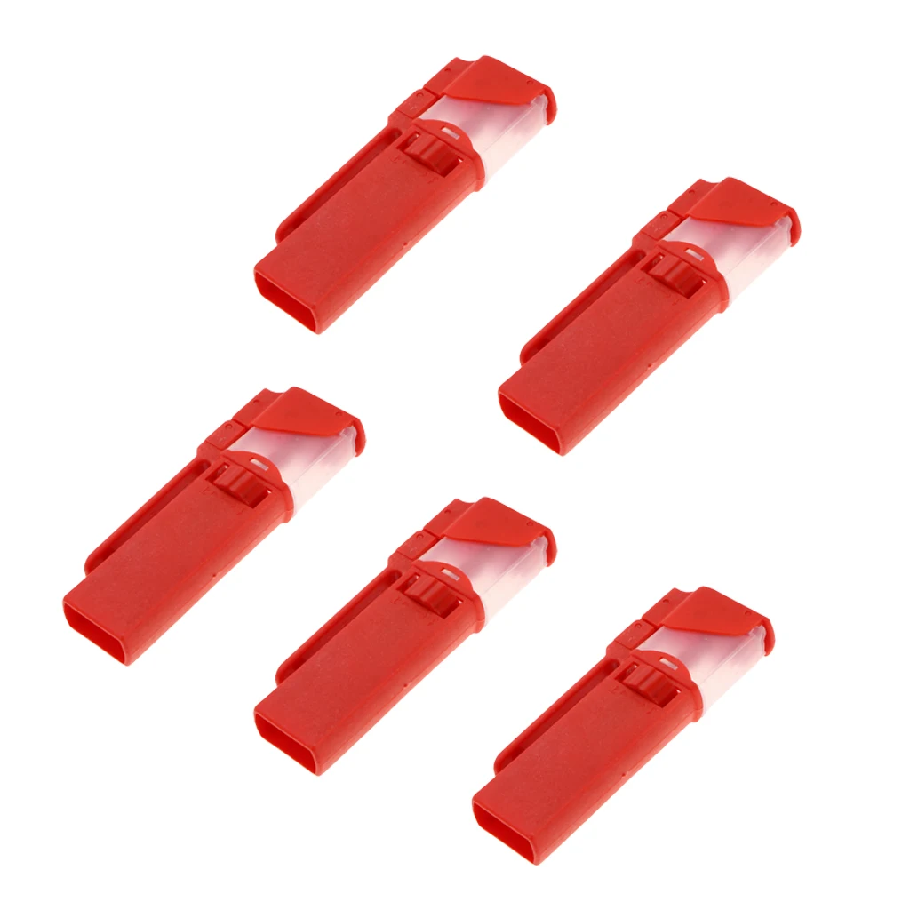 5pcs Powerful Bloodworm Clips Baits Clips Fishing Bait Bander Tool with Clear Box