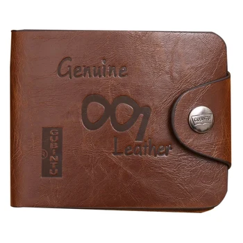 

GUBINTU New Men's Boys' Classic Leather Pockets Credit/ID Cards Holder Purse Wallet 001
