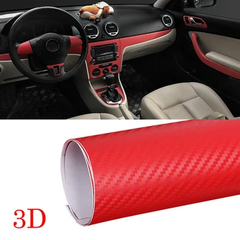 

1 pcs Car sticker Parts Accessories Exterior Trim 3D Carbon Fiber Interior