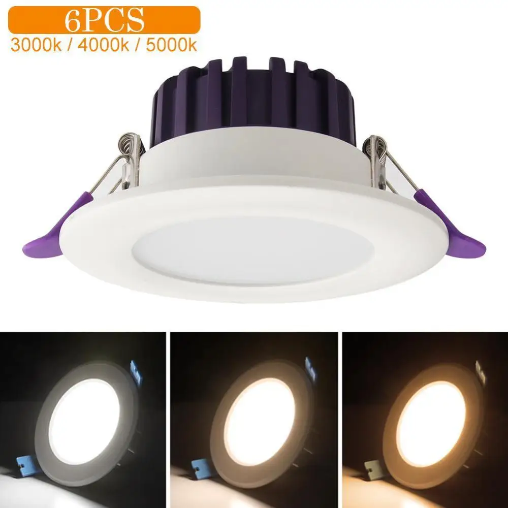 

6 Pcs 3000/4000/5000K LED Downlight Recessed Surface Mounted Ceiling Lamp for Home Light Down Light