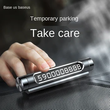 

Baseus All-Metal Temporary Parking Sign Number Plate Car Adhesive Luminous Digital Rotating Hidden Number Plate Metal Decor