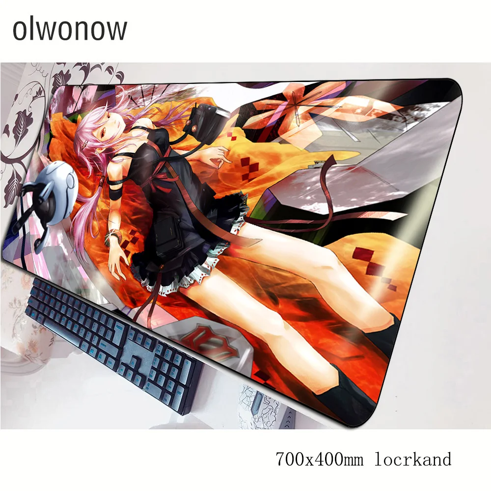 Guilty Crown Коврик Для Мыши Компьютерный коврик с блокировкой края 70x40 см игровой коврик для мыши большой толстый коврик для мыши Клавиатура игры ПК геймер стол