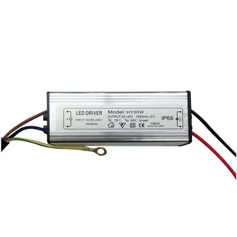방수 LED 드라이버, AC 85-220V, 50W DC20-38V 1.5A 3A 전원 공급 장치, 투광 조명 변압기, IP66 알루미늄 어댑터, 1 개