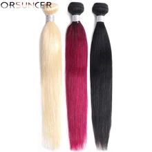 Peruvian Human Hair Bundles Cheap Straight Hair Extensions 1/3/4 Bundles Deal Nature Black Blonde 1B/99J Remy Human Hair Bundles