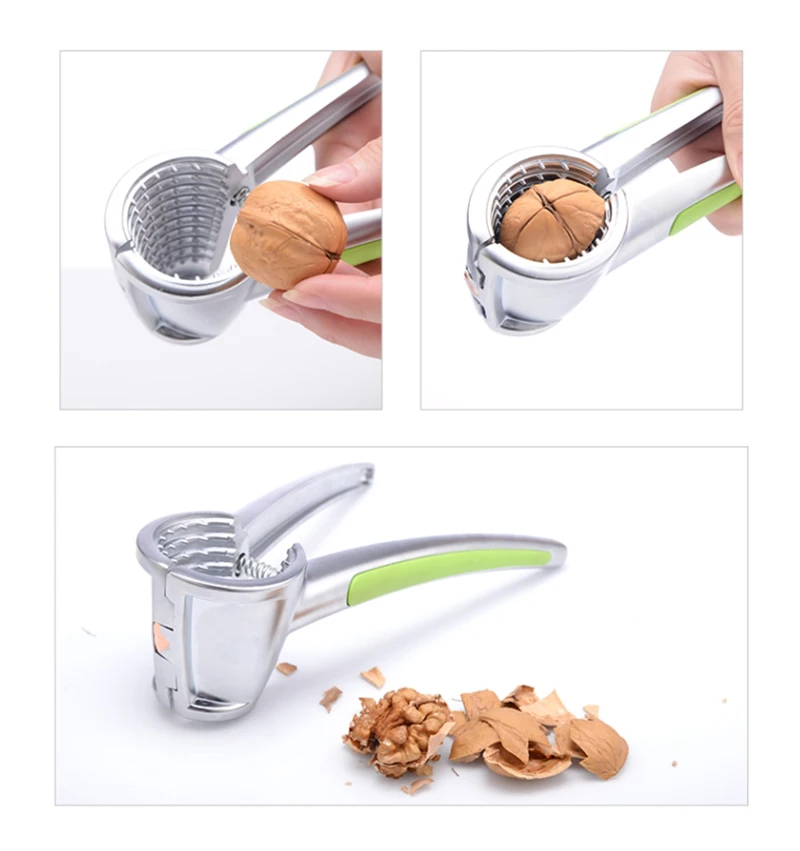 Wonderlife Aluminum Nutcracker with Four Nips Clamps Kitchen Tool Multi-Functional Nut Cracker Sheller Walnut Cracker