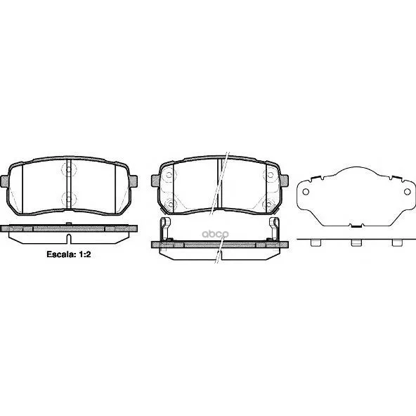 1288 02_=Fdb4114 [583024de00]!Колодки Дисковые З Kia Carnival 2.7i V6/2.9 Crdi 06 Remsa 128802 Remsa арт. 128802