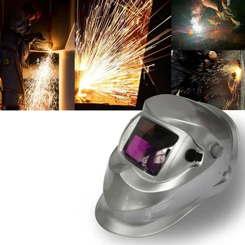 

2018 New Pro Solar Welder Mask Auto-Darkening Welding Helmet irregular Silver