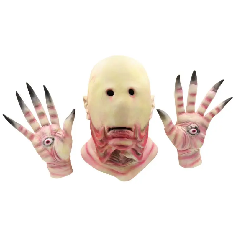 

Halloween Scary Mask Fake Hand Prop Cosplay Glove Mask Costume Halloween Party Dress up Mask Horror Decor mascaras de hallowen