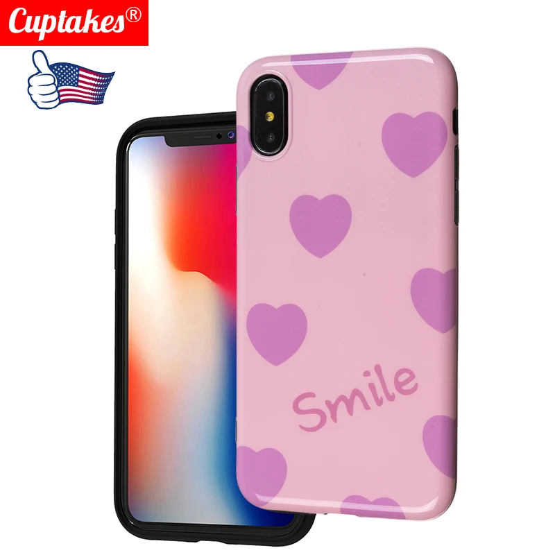 Роскошный глянцевый мягкий силиконовый чехол IMD для Apple iPhone 7 8 Plus X 10 XS Max XR 6S 6 милый