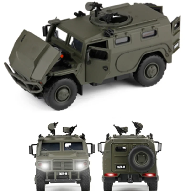 Коллекция 1:32 Масштаб 17,5 см модель русский Тигр бронированный автомобиль откатная литая под давлением сплав тяжелый грузовик дисплей для детей и взрослых