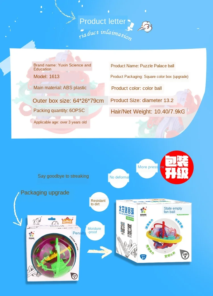 Yuxin Science educations Play House 3D Perplexus новая упаковка Скидка 100 сгорание мозга Chenghai игрушка
