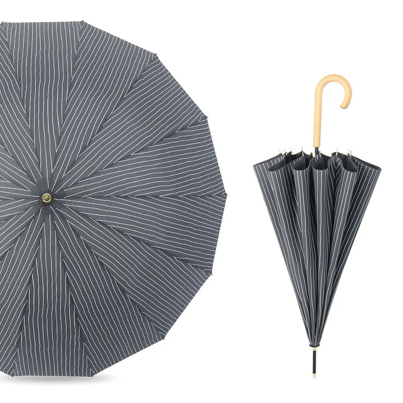 Black2 Only Jime Simple Straight Long Handle Umbrella Creative Solid Color Small Fresh Leather Handle Umbrella Retro Student Umbrella - Цвет: Black2