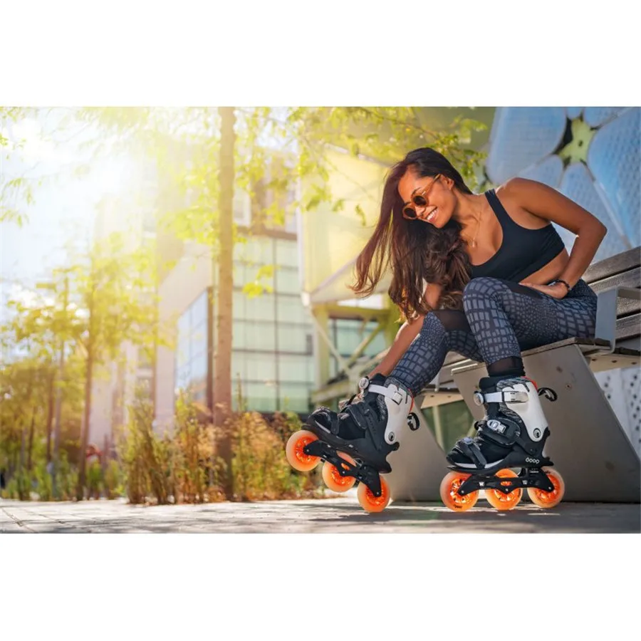 2019 оригинальные роликовые коньки Powerslide Doop 4*80 мм или 3*100/110 светящиеся колеса