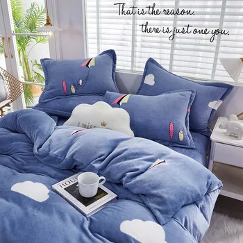 

YanTing Flannel Home Textile Anti Fading And Anti Pilling Bedding Sets Tumble Dry On Low Heat Do Not Bleach Or Iron