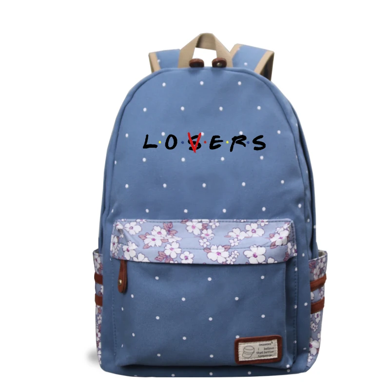 806-JX-LOSER 8 Mochila, хит, рюкзак с буквенным принтом, школьные сумки для девочек-подростков, мальчиков, Цветочный, волнистый, брезентовый Рюкзак для ноутбука, дорожные сумки - Цвет: 806-JX-LOSER 8