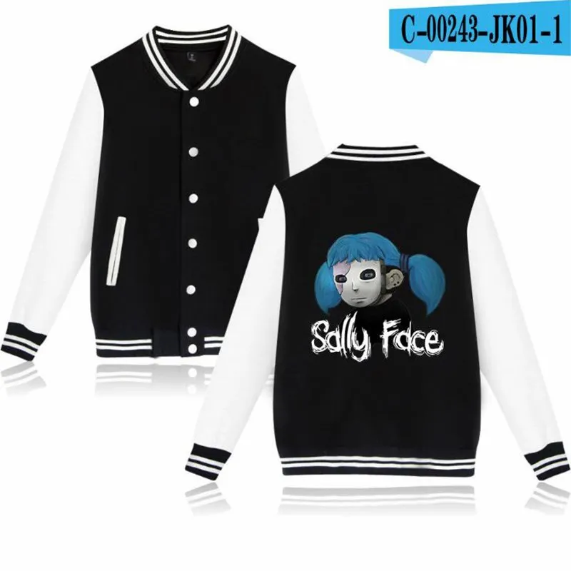 Модная бейсбольная куртка Sally Face, ужасная спортивная куртка для мужчин и женщин, пальто, осенне-зимняя уличная Толстовка в стиле хип-хоп - Цвет: 1