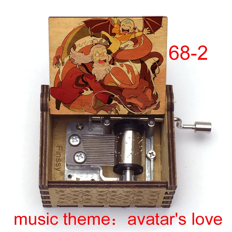 Anime Avatar The Last Airbender Music Theme Avatar's Love Hand Wooden Music Box Decorative Home Office Musical Boxes Fans Gift