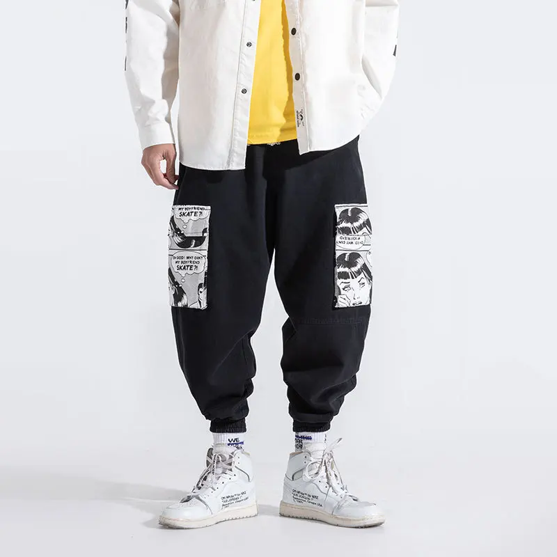A Generation of Fat Spring Japanese-style New Style Men Retro Casual Bib Overall Trend Youth Loose Harem Pants