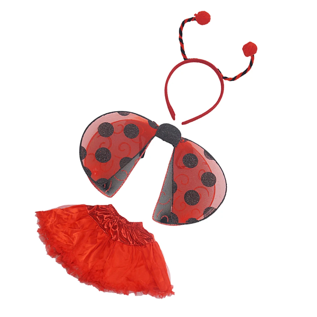 Children/'s Ladybird Bug Wing Bopper and Wand Fancy Dress up Set