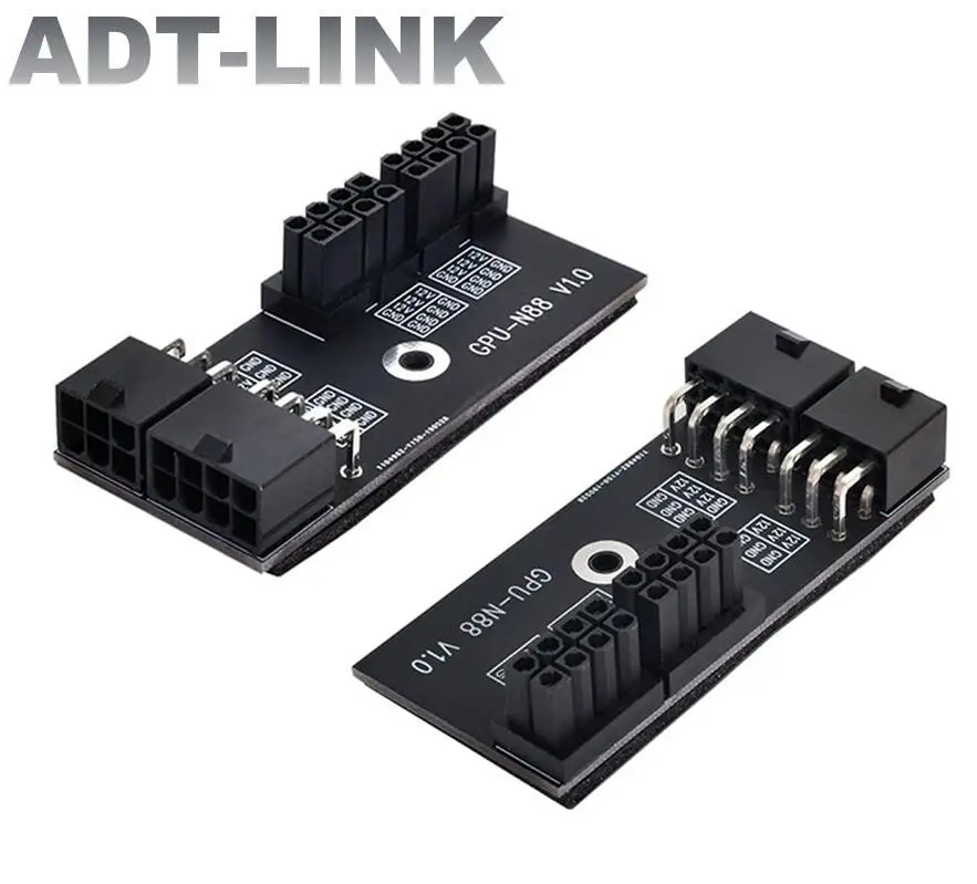 Adt-Link Scheda Grafica Desktop Gpu Nvidia Atx Case Adapter 180 Gradi Angolato Dual 8Pin 8Pin Power Supply Extension Riser Card