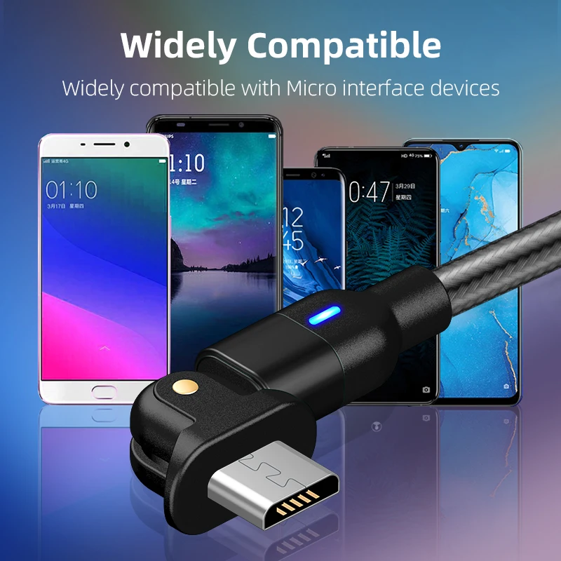 SUNPHG 180 градусов Micro USB кабель для Xiaomi Redmi Samsung Huawei Дата телефона Android кабель|Кабели