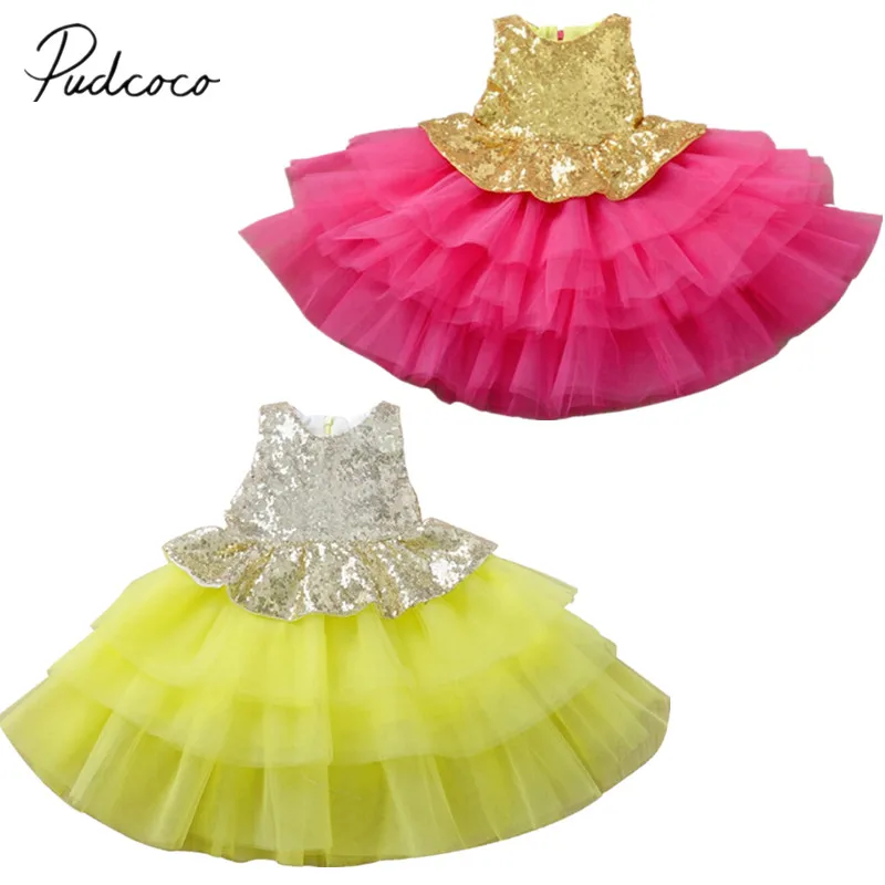 Г. Летняя одежда для малышей платье с блестками для маленьких девочек праздничные платья принцессы торжественное шифоновое платье, детская одежда От 1 до 4 лет