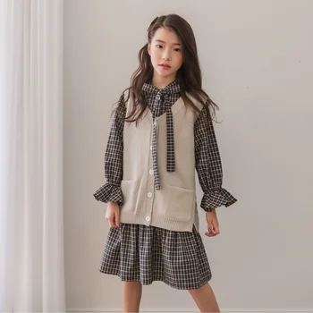 

Children Sweater For Teen Children's Sweaters Baby Kids Sweaters Girls Single Breasted Spring Autumn Girls Tops Vest Clothes