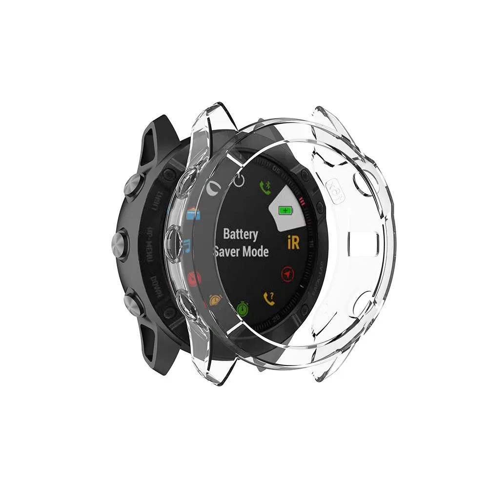 Защитные чехлы из ТПУ для Garmin Fenix 6X 6X Pro сменная защитная рамка для Garmin Fenix 6X Pro smart watch shell - Цвет: White