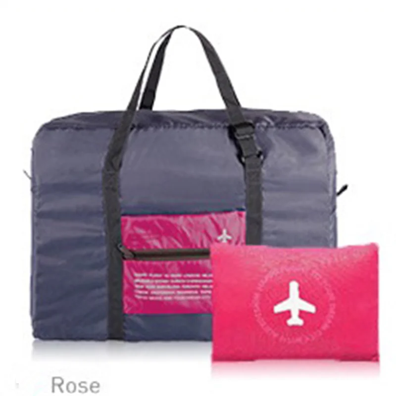 Мужская водонепроницаемая дорожная сумка для костюма, нейлоновая Большая вместительная женская сумка, складные дорожные сумки для ручной клади, упаковка кубиков, Набор органайзеров - Цвет: Rose