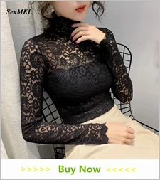 long sleeve blouse Elegant Women Lace Blouse 2020 Sexy See Through Ladies Tops Long Sleeve Clothes Summer Vintage White Shirt Streetwear Blouses silk blouses