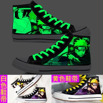 

Anime NARUTO cosplay cos shoes canvas Luminous shoes casual men and women college cartoon fashion students high help cos