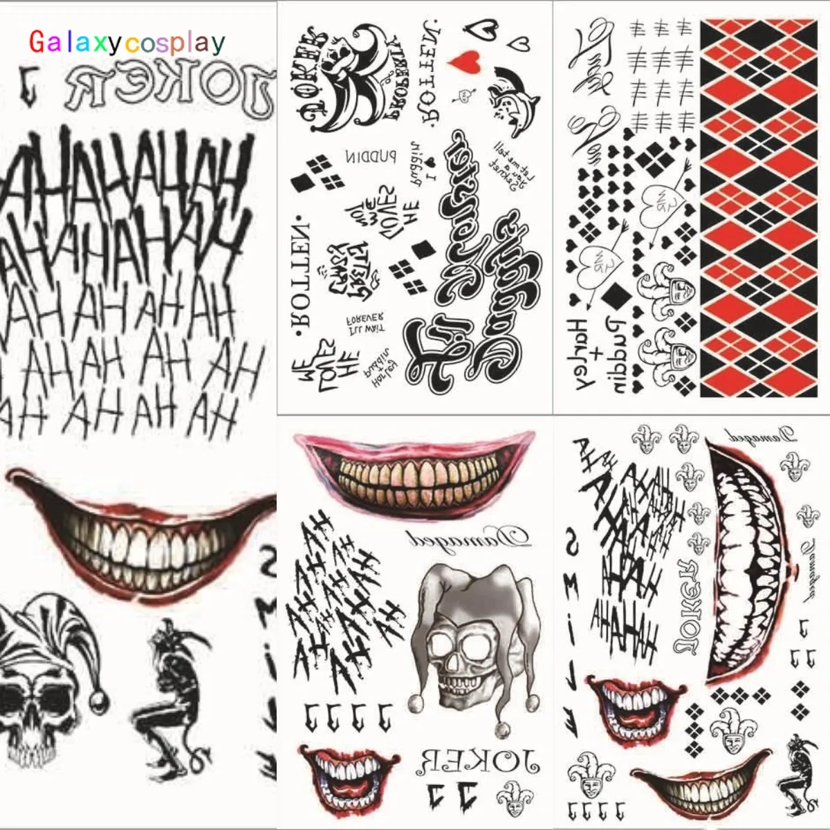 Suicide Squad Joker Harley Waterproof Temporary Transfer Tattoo Sticker Body Art Cosplay Accessory Prop Costume Props Aliexpress