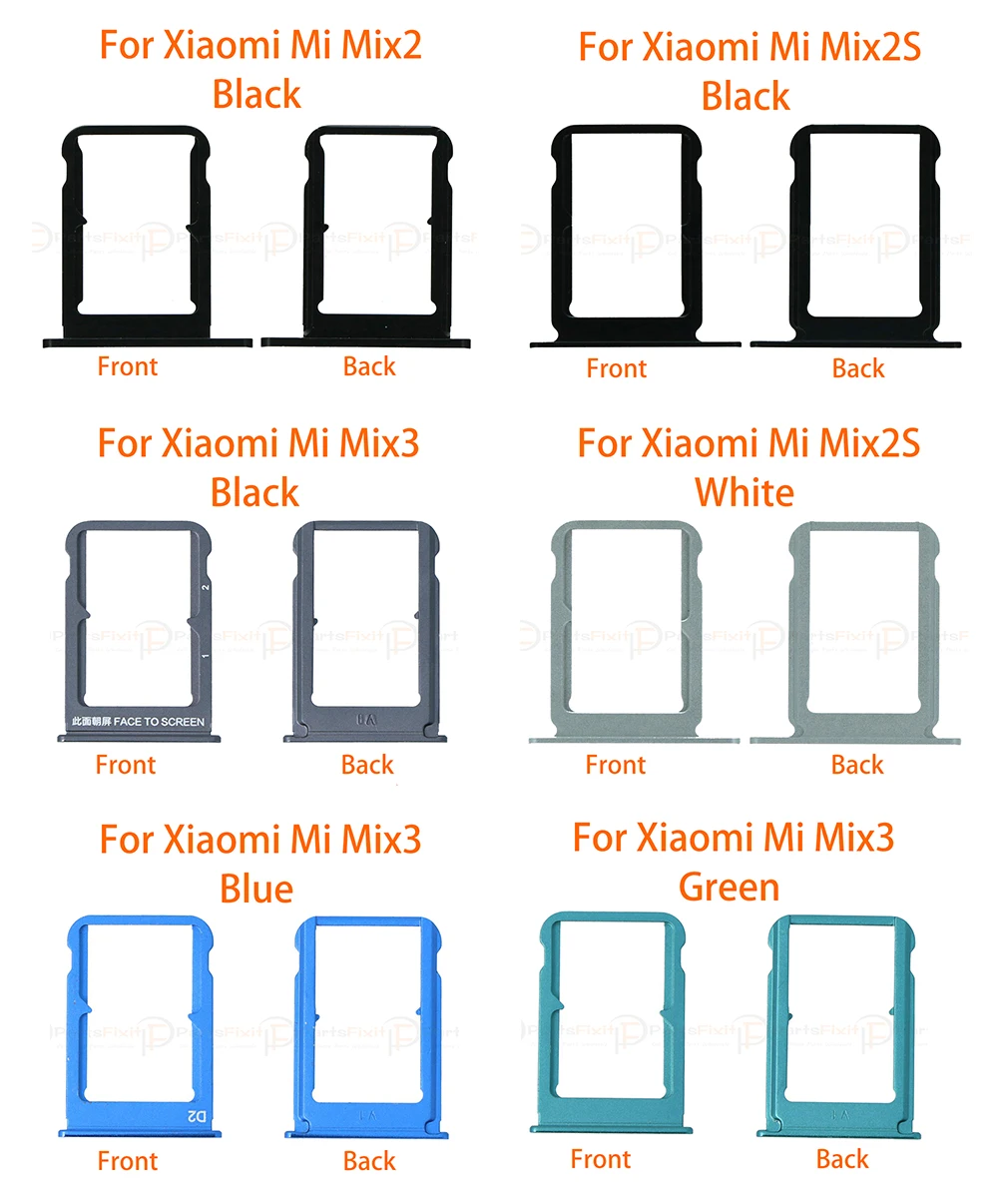 Лоток для sim-карты для Mix 2 2S 3 Слот для sim-карты держатель для карт Слот адаптер для MiX2 2S 3 запасные части с бесплатной извлекать Pin