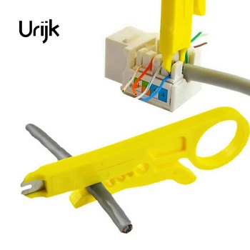 

Urijk 2pcs Mini Stripper Cable Stripper Cutter Multitool Network Wire Pliers Cable Cutter Stripper Punch Down Cut Line Pocket