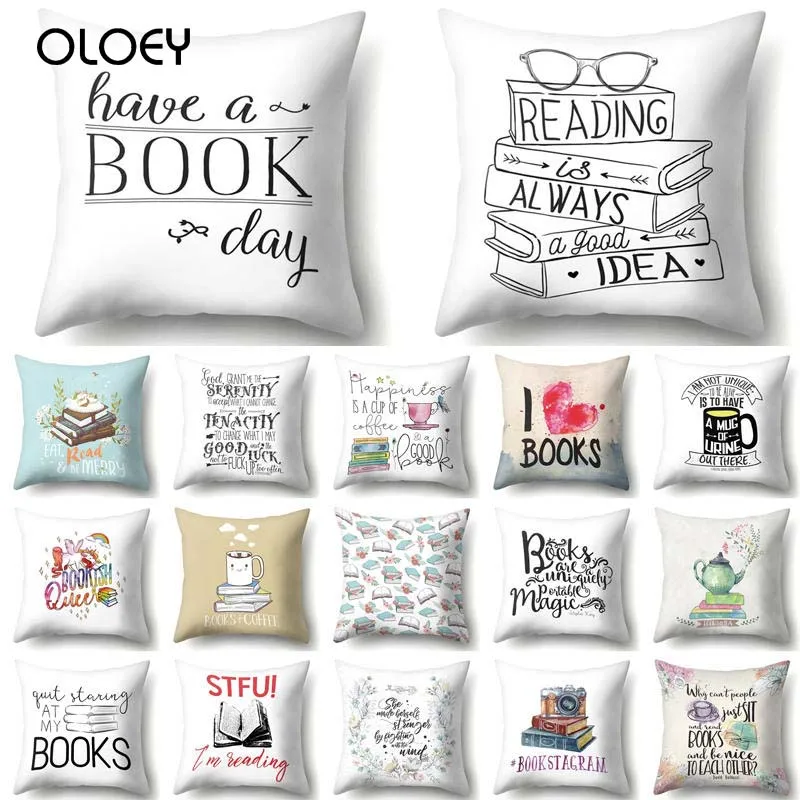 Books Pillow Case Book Pillowcase Polyester Pillowcase Printed Case Pillow Black Aliexpress