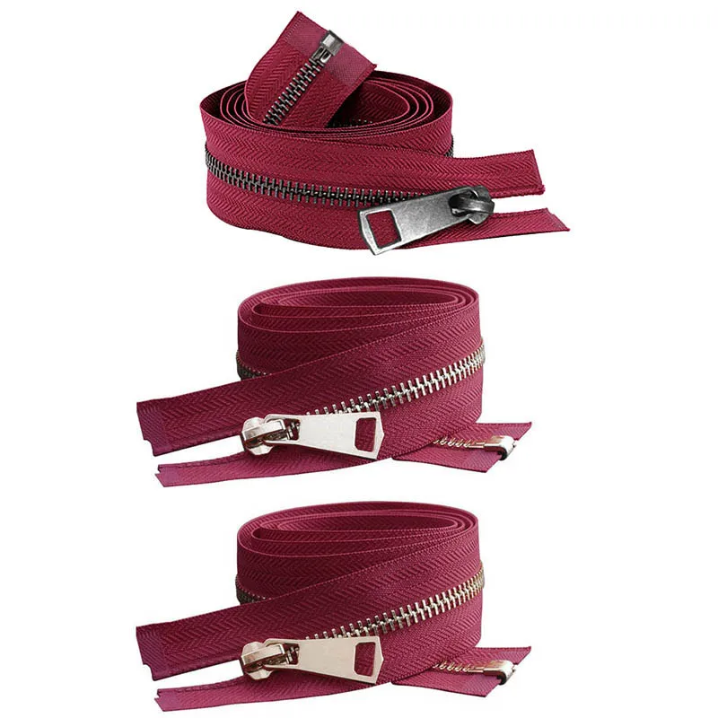 Multi-Size High-Quality Colorful Open-End Auto Lock Metal Zipper for DIY Crafts and Fashion Projects