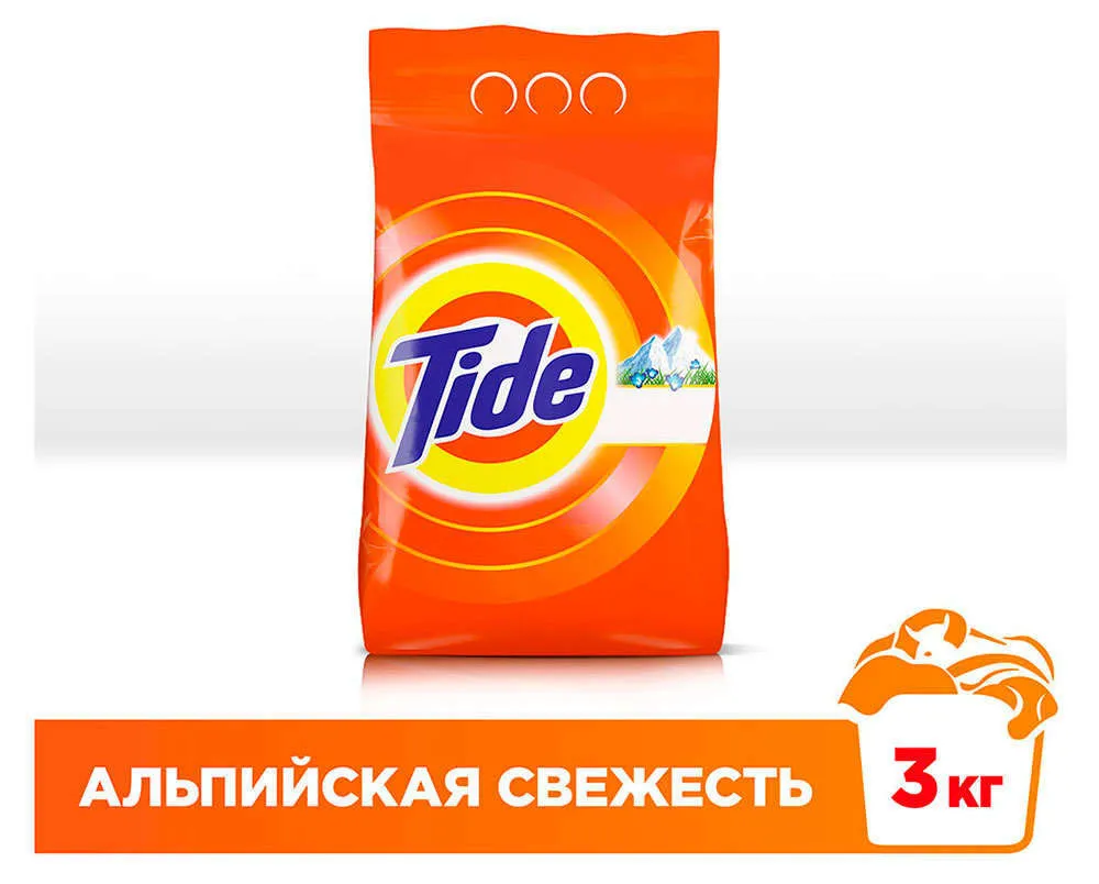 Стиральный порошок автомат «Альпийская свежесть» Tide, 3 кг