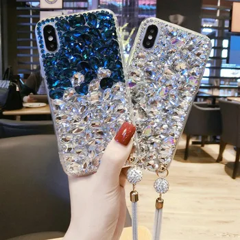 

Women Bling Diamond Rhinestone case cover For Huawei mate P9 10 20 30 lite Pro y6 Y7 Y9 prime p smart 2018 nova 3i5i pro 4e 2019