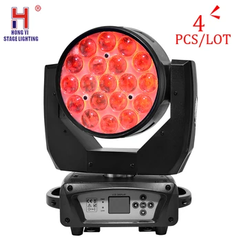 

Led zoom moving head 19x15W dmx512 moving head wash lighting DJ Blacklight spot light for Party Club Disco Show (4pcs/lot)