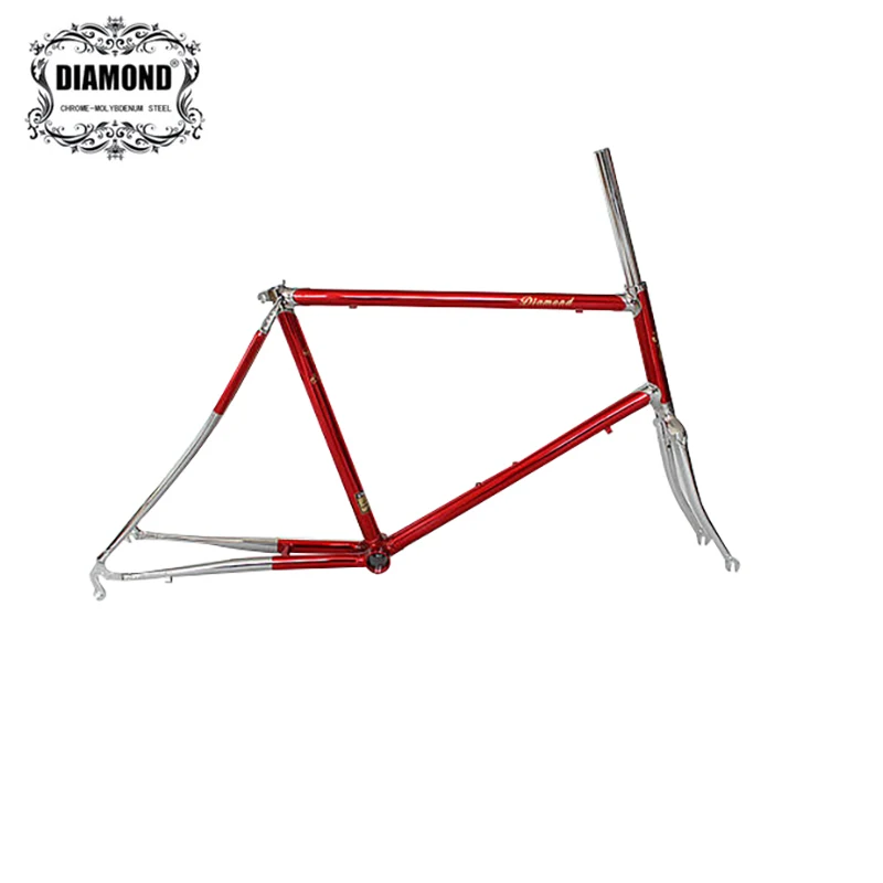 Красный 20 дюймовая велосипедная Рама Reynolds 4130 хромированная молибденовая стальная рама для шоссейного велосипеда Серебристая оправа на заказ 451 велосипедная Рама - Цвет: Красный